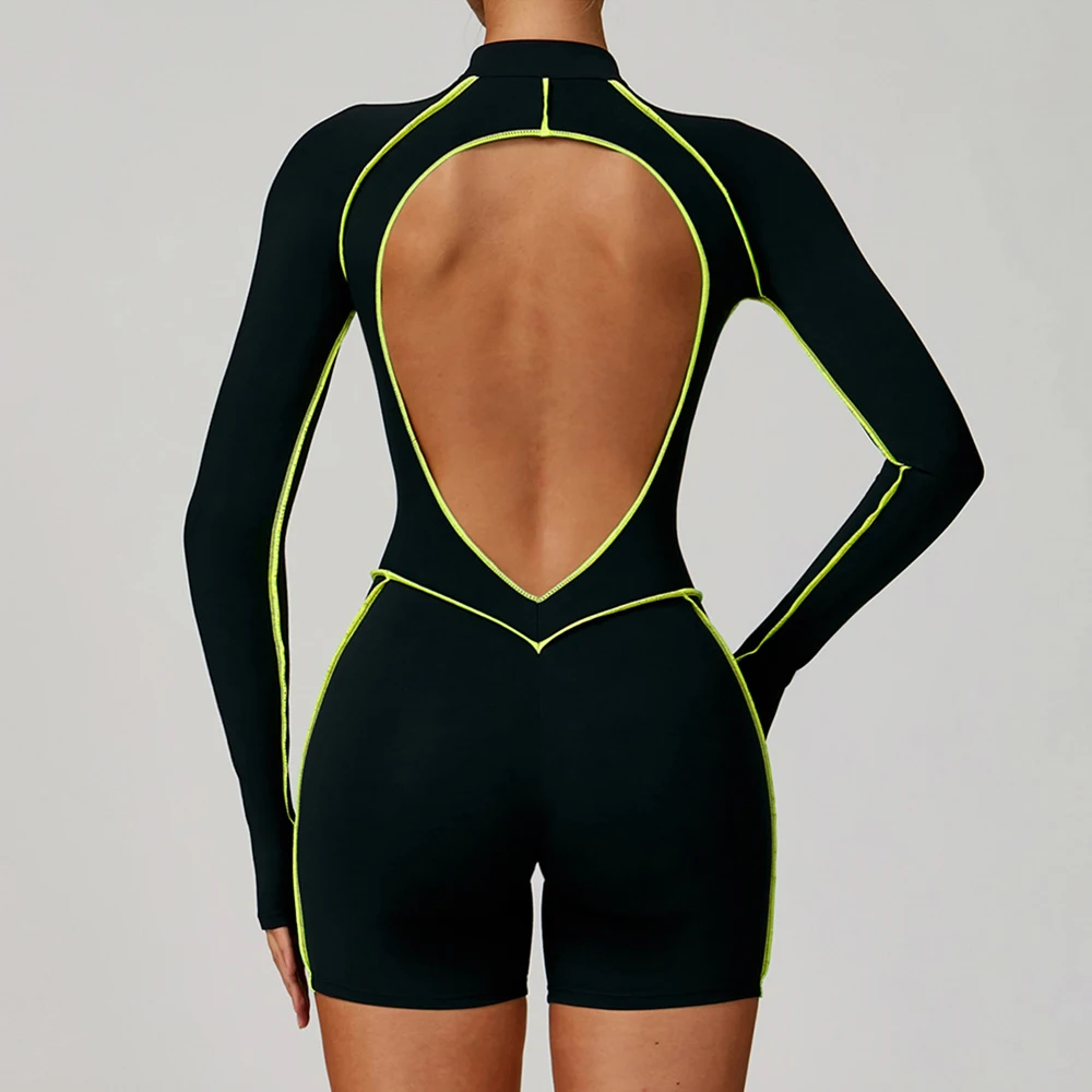 Yoga Boilersuit Women's Gym Set Sportswear Long Sleeved Zipper Jumpsuits Workout High-intensity Fitness One-piece Short Rompers
Yoga Boilersuit Women's Gym Set Sportswear Long Sleeved Zipper Jumpsuits Workout High-intensity Fitness One-piece Short Rompers