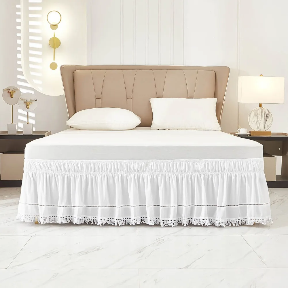 Bed Decoration Elastic White Fringed Bed Skirt Stretchable Dust-proof Bedspread Ruffled Romantic Bed Cover Hotel
Bed Decoration Elastic White Fringed Bed Skirt Stretchable Dust-proof Bedspread Ruffled Romantic Bed Cover Hotel