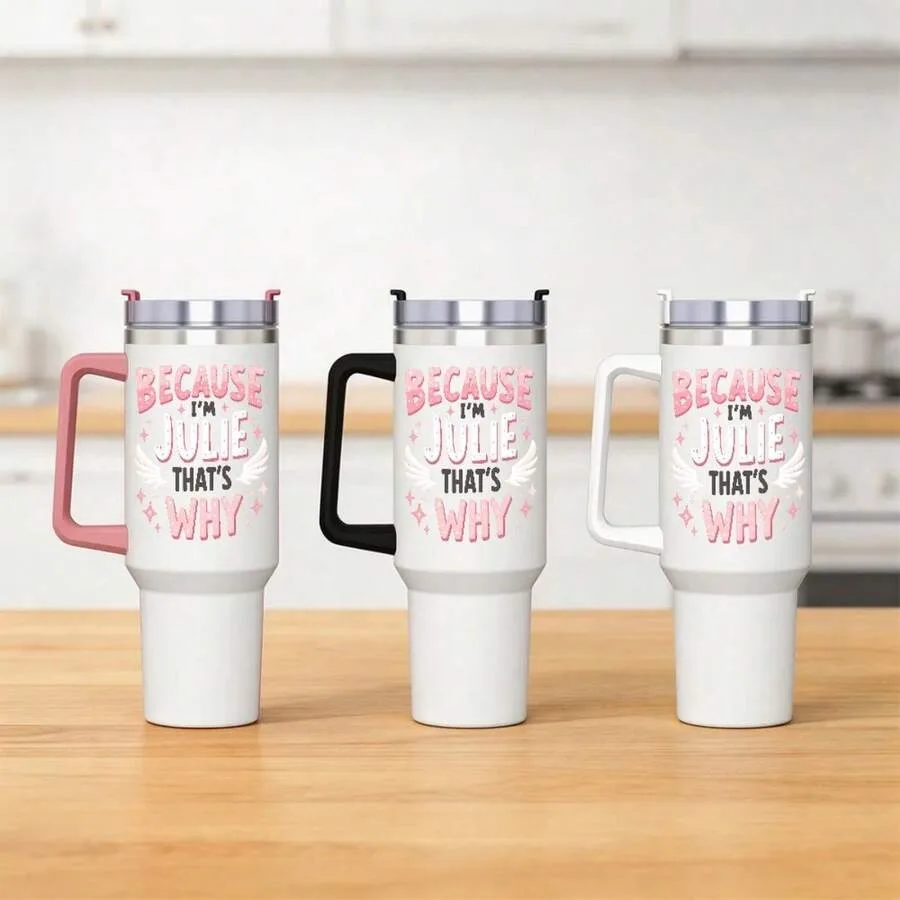 40oz Because Im Julie Phrase Tumbler Cup With Straw Double Wall ulated Stainless Steel Bottle
40oz Because Im Julie Phrase Tumbler Cup With Straw Double Wall ulated Stainless Steel Bottle