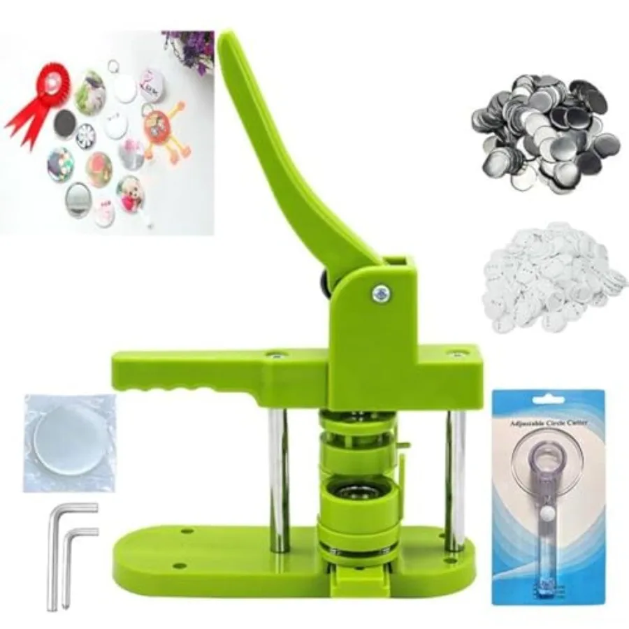 Button Badge Maker Machine kit 37mm 1-1/2 inch DIY Pin Button Maker Press Machine Badge Punch Press with Free 100pcs Button Par
Button Badge Maker Machine kit 37mm 1-1/2 inch DIY Pin Button Maker Press Machine Badge Punch Press with Free 100pcs Button Par