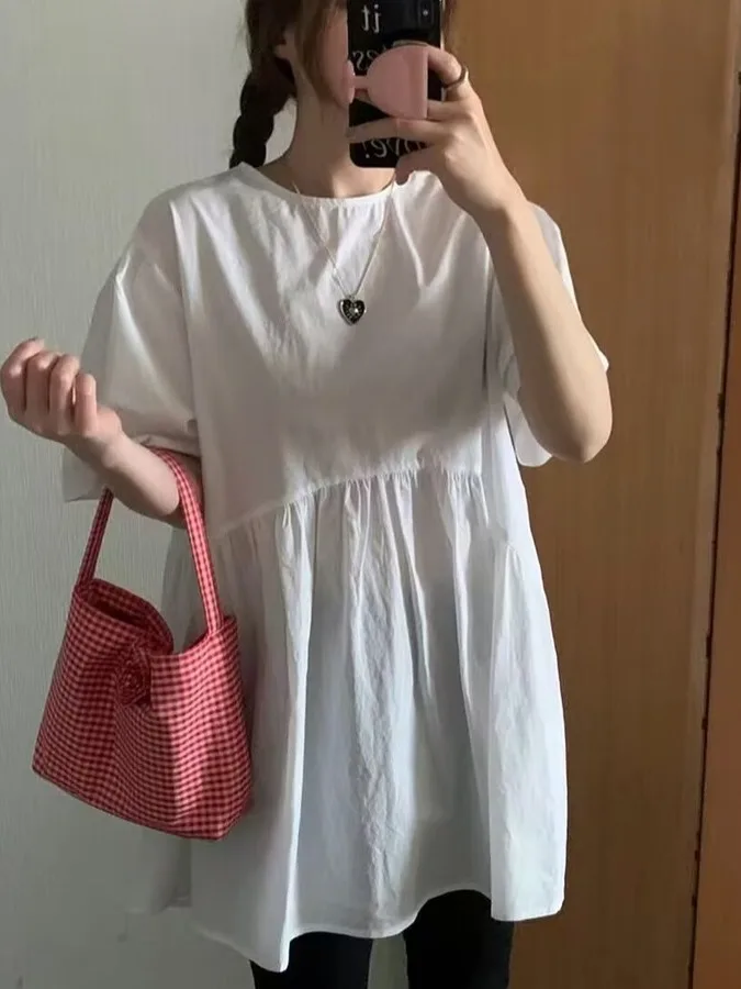 Fre Anti-Aging ort Sve Women's irt Chic Loose Versatile Small Bubble Sve Doll Skirt Summer Faion Ladies' irt
Fre Anti-Aging ort Sve Women's irt Chic Loose Versatile Small Bubble Sve Doll Skirt Summer Faion Ladies' irt