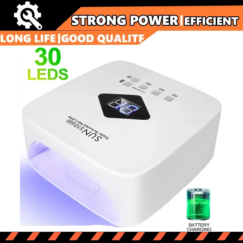 UV LED Nail Lamp Professional Rechargeable Cordless UV Light for Gel Nail Machine with Removable Bottom 4 Timer SettingNail Tool
UV LED Nail Lamp Professional Rechargeable Cordless UV Light for Gel Nail Machine with Removable Bottom 4 Timer SettingNail Tool