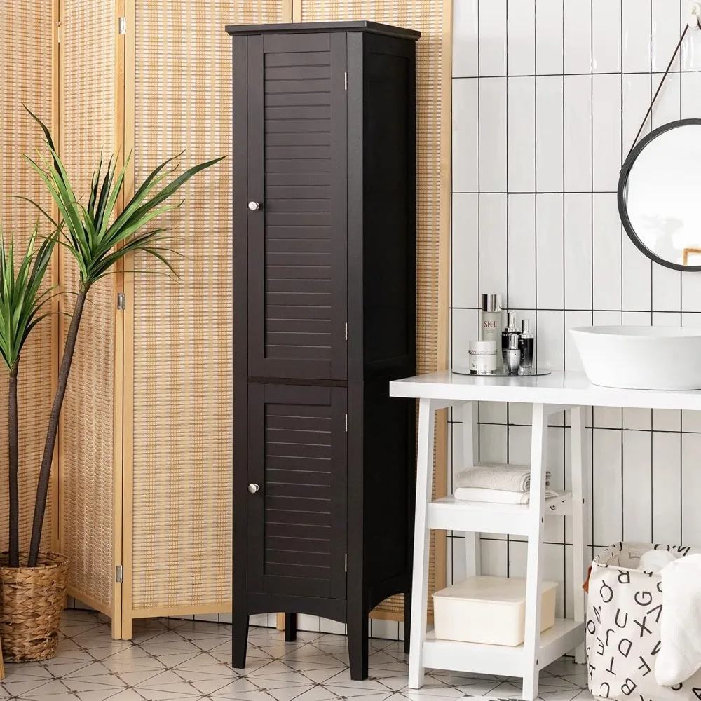 Five-tier Bathroom Cabinet with Shelving, Freestanding Slim Design
Five-tier Bathroom Cabinet with Shelving, Freestanding Slim Design