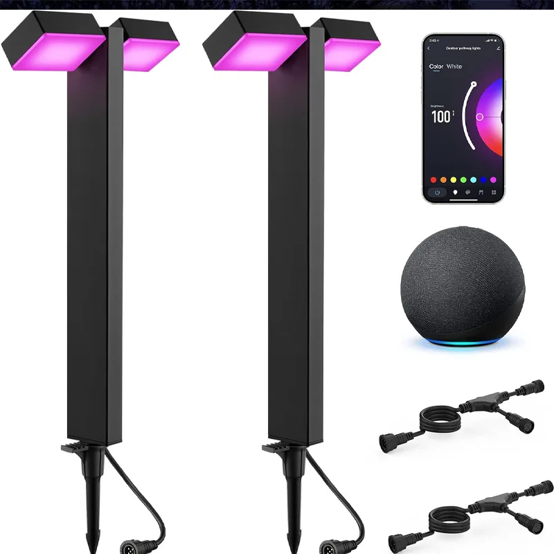 New Intelligent Waterproof Double-headed Lawn Light Floor Plug-in Light Villa Courtyard Landscape Light APP Adjustment
New Intelligent Waterproof Double-headed Lawn Light Floor Plug-in Light Villa Courtyard Landscape Light APP Adjustment