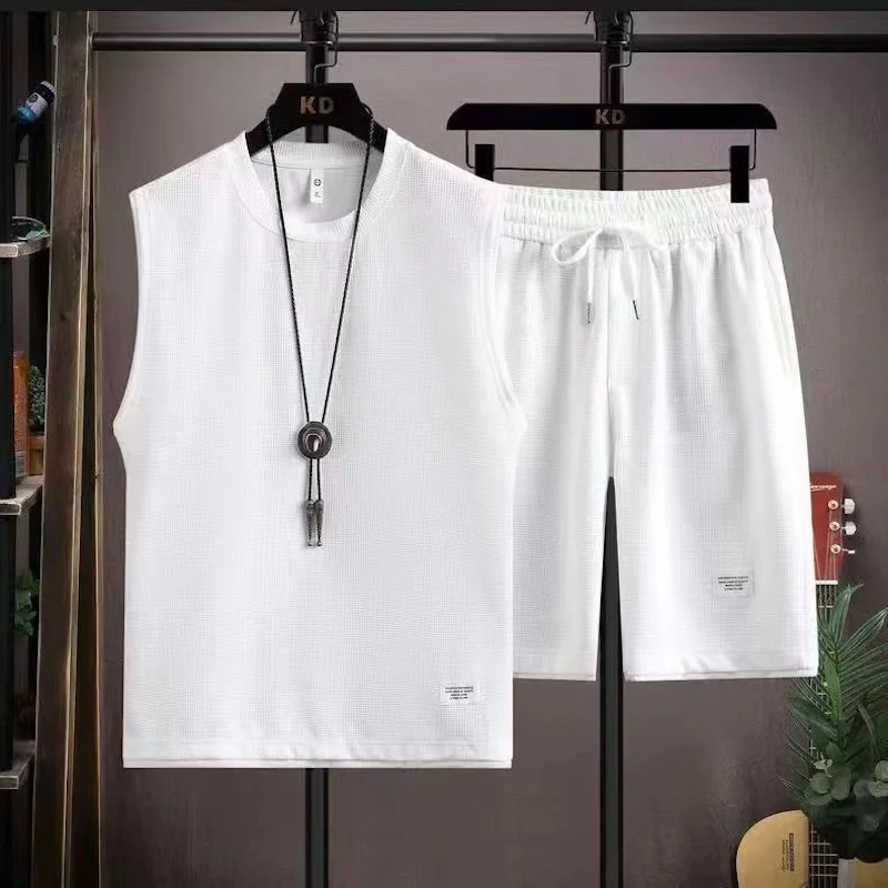 2026 latest summer men's waffle vest set, high-quality gym jogging sportswear set, mesh quick drying fashionable casual set
2026 latest summer men's waffle vest set, high-quality gym jogging sportswear set, mesh quick drying fashionable casual set