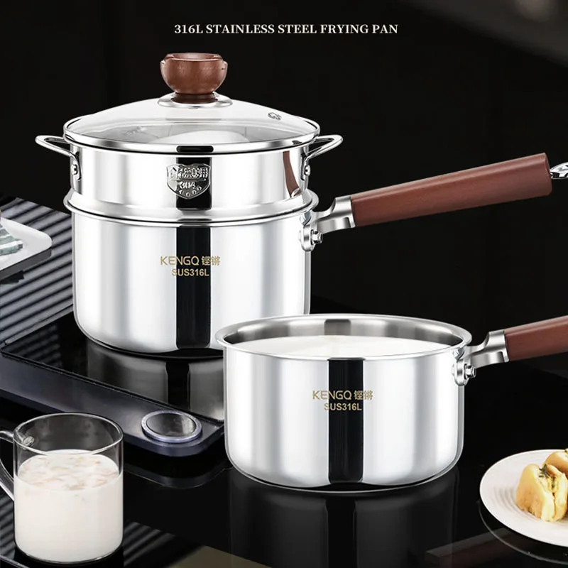 Outdoor Cookware 316 Stainless Steel Sauce Pan Baby Milk Cooking Pot Sauce Soup Pot Braising Pan
Outdoor Cookware 316 Stainless Steel Sauce Pan Baby Milk Cooking Pot Sauce Soup Pot Braising Pan