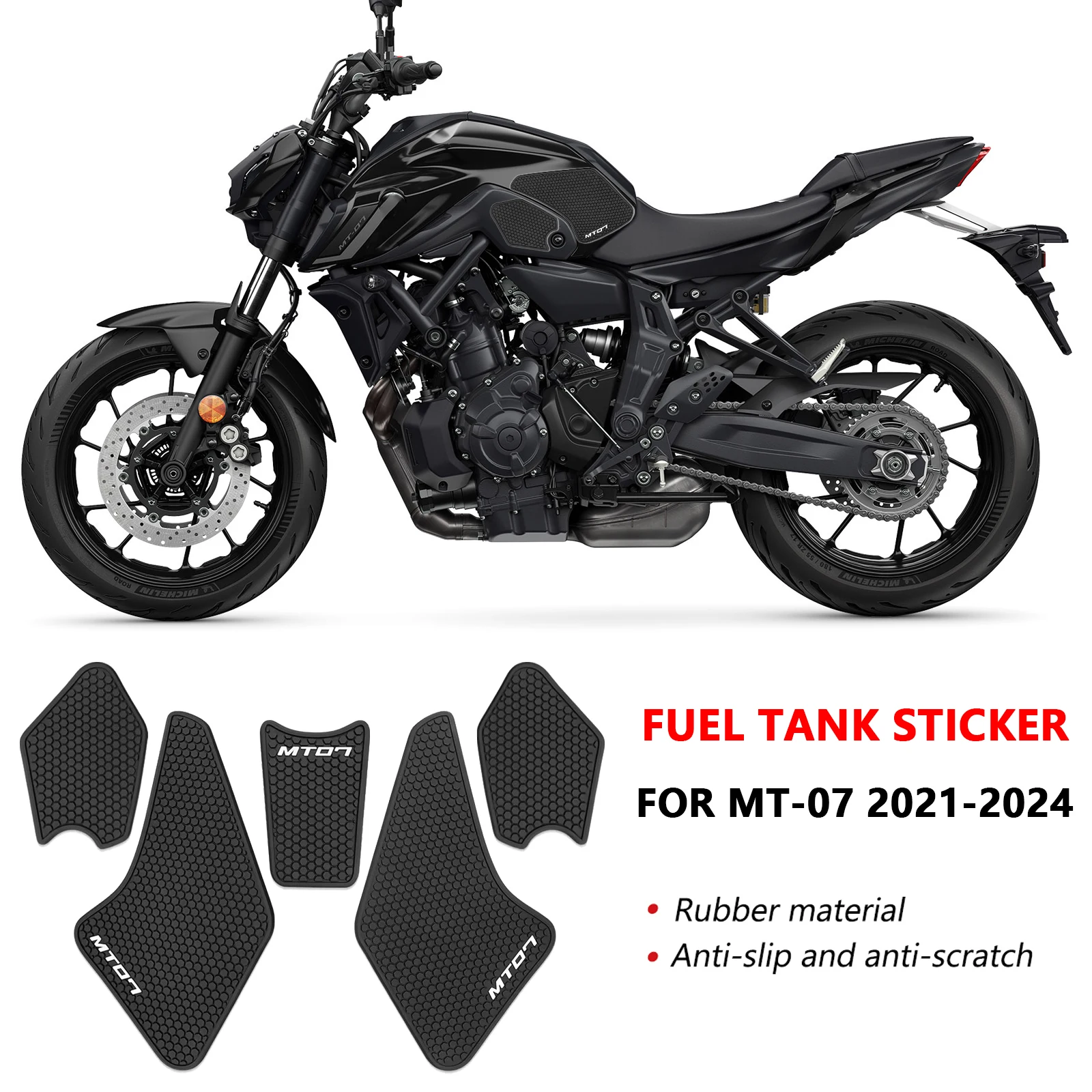 For MT 07 mt07 2021-2024 fuel tank stickers motorcycle fuel tank pads fuel tank traction pads anti-slip side fuel tank stickers
For MT 07 mt07 2021-2024 fuel tank stickers motorcycle fuel tank pads fuel tank traction pads anti-slip side fuel tank stickers