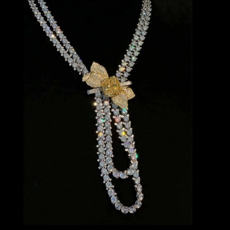 CAMEO Fine Jewelry Series Luxury Yellow Diamond Skirt Design Brooch Necklace Dual Use 925 Silver Synthetic Zircon
CAMEO Fine Jewelry Series Luxury Yellow Diamond Skirt Design Brooch Necklace Dual Use 925 Silver Synthetic Zircon