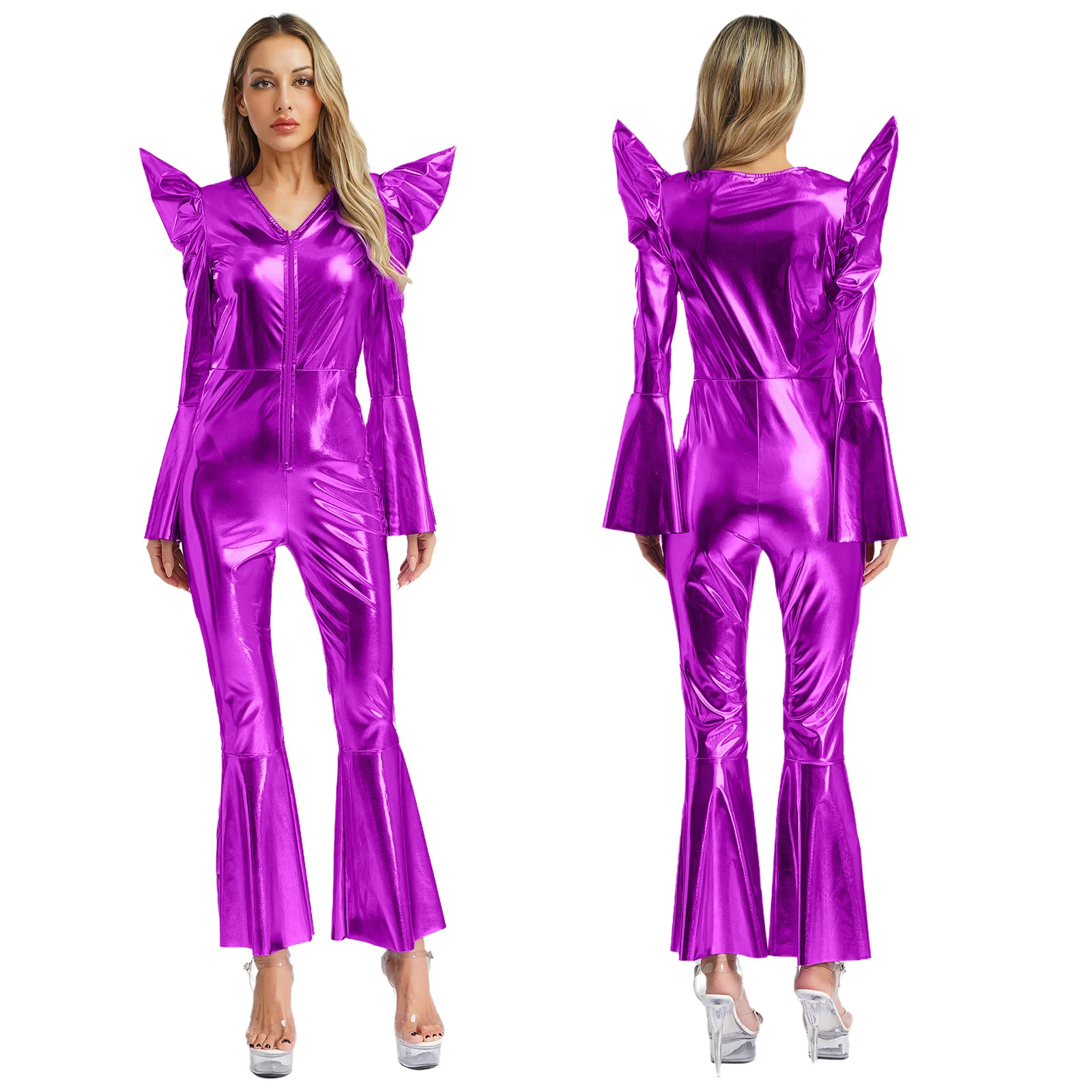 Women Stylish Vintage Disco Party Dance Performance Jumpsuit Long Sleeves High Waist Hippie Dance Rompers Carnival Costumes
Women Stylish Vintage Disco Party Dance Performance Jumpsuit Long Sleeves High Waist Hippie Dance Rompers Carnival Costumes