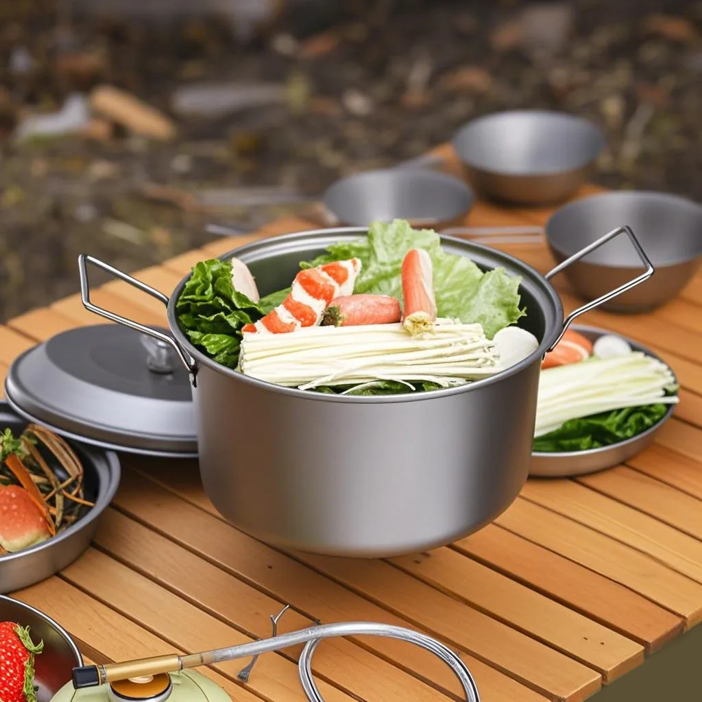 Pure Titanium Outdoor Portable Stock Pot Large Capacity Ultra-Light Multifunctional Camping Hot Pot with Lid and Steamer
Pure Titanium Outdoor Portable Stock Pot Large Capacity Ultra-Light Multifunctional Camping Hot Pot with Lid and Steamer