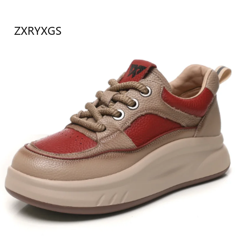 ZXRYXGS Top Layer Frosted Cowhide Splicing Spell Colors Women Fashion Sneakers 2026 New Lace-up Thick Sole Increase Shoes Tide
ZXRYXGS Top Layer Frosted Cowhide Splicing Spell Colors Women Fashion Sneakers 2026 New Lace-up Thick Sole Increase Shoes Tide
