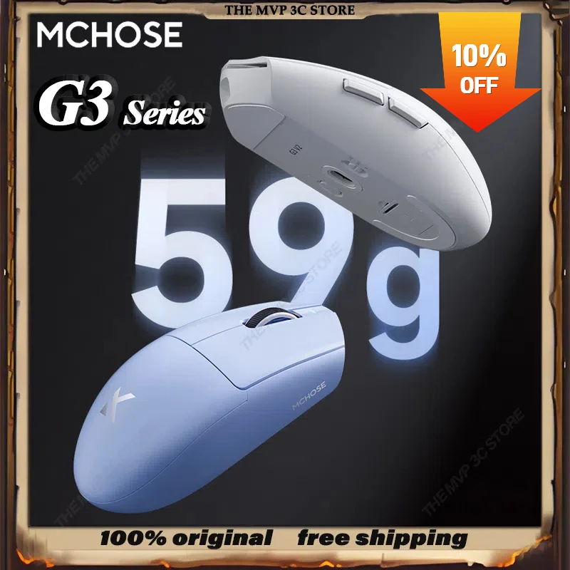 Новые выпуски беспроводной игровой мыши MCHOSE G3 V2, три режима, Bluetooth, 59 г, легкий, 800 мАч, длительный срок службы, TopSpeed, индивидуальный заказ
Новые выпуски беспроводной игровой мыши MCHOSE G3 V2, три режима, Bluetooth, 59 г, легкий, 800 мАч, длительный срок службы, TopSpeed, индивидуальный заказ