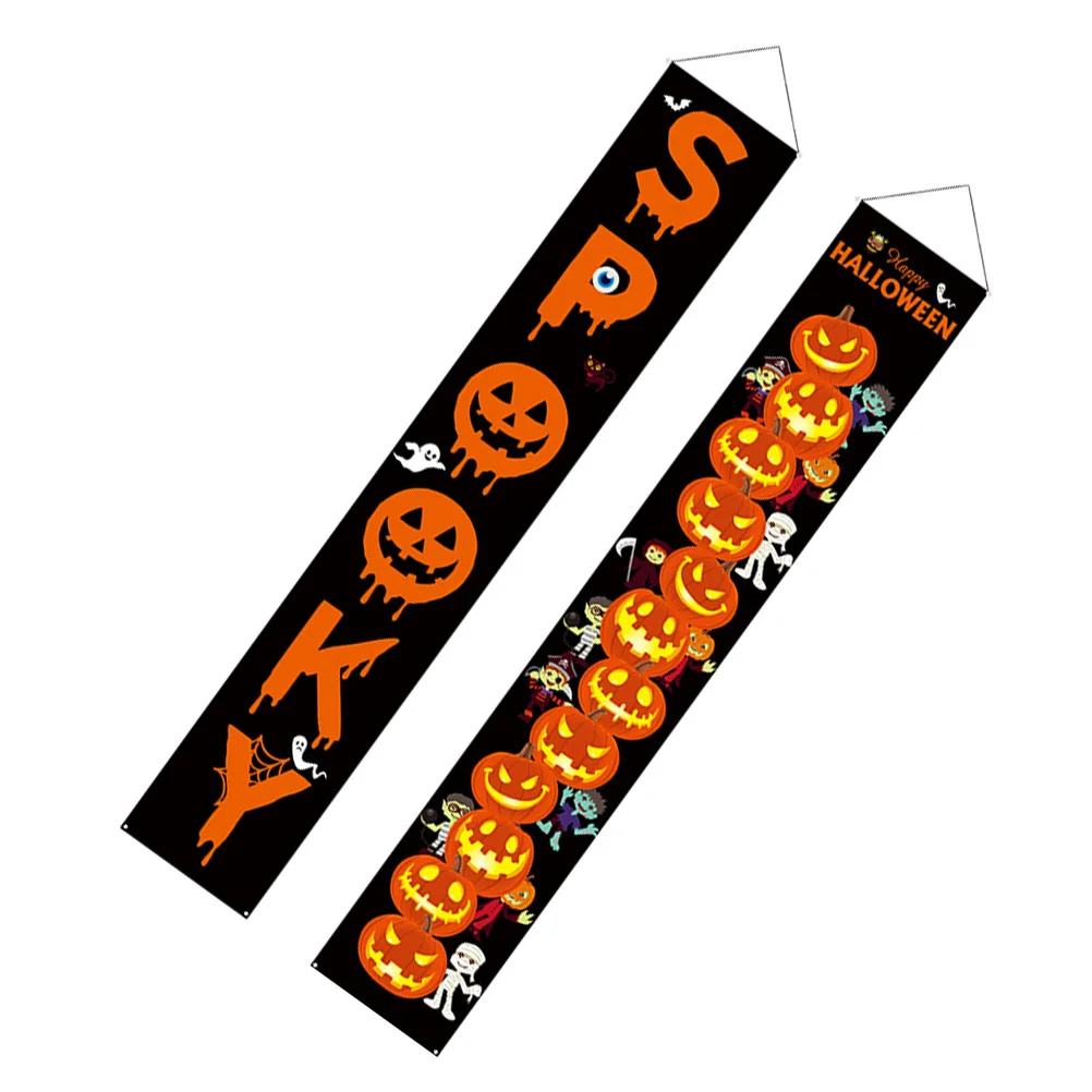 2Pcs Halloween Door Banners Oxford Fabric Scary Pattern Front Door Hanging Decor for Halloween Carnival Ghost Festival
2Pcs Halloween Door Banners Oxford Fabric Scary Pattern Front Door Hanging Decor for Halloween Carnival Ghost Festival
