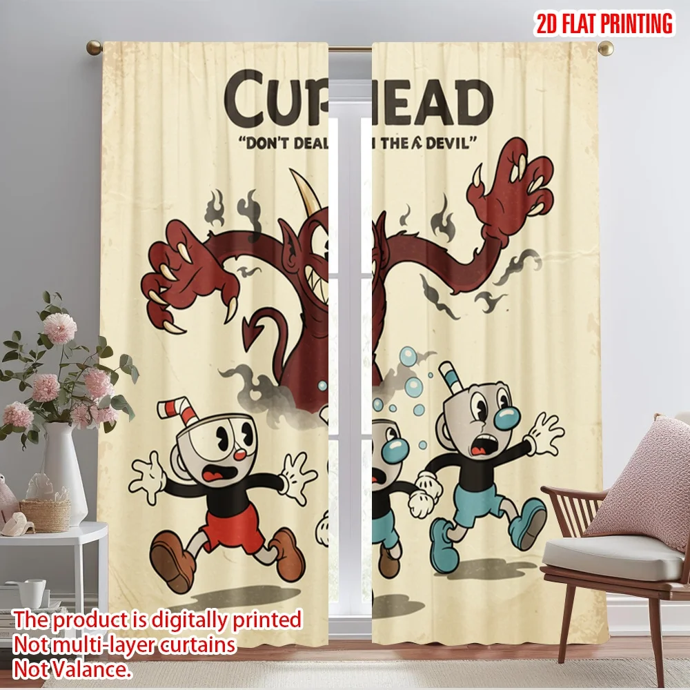 2pcs 2D flat printing Curtain Cuphead Devil Running Chase Fabric Without Electricity Family Party Use for All Occasions
2pcs 2D flat printing Curtain Cuphead Devil Running Chase Fabric Without Electricity Family Party Use for All Occasions