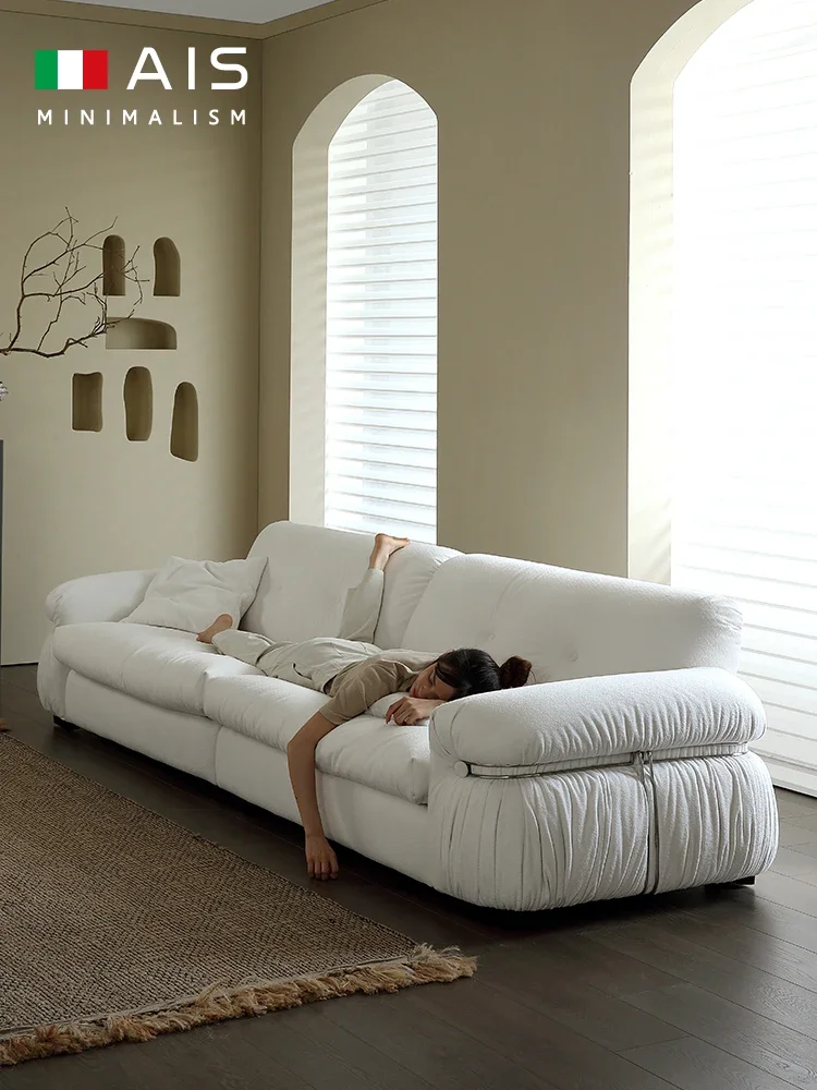 Steel Tooth Sofa Lambswool Fabric Living Room Cream Silent Wind Puff Sofa
Steel Tooth Sofa Lambswool Fabric Living Room Cream Silent Wind Puff Sofa