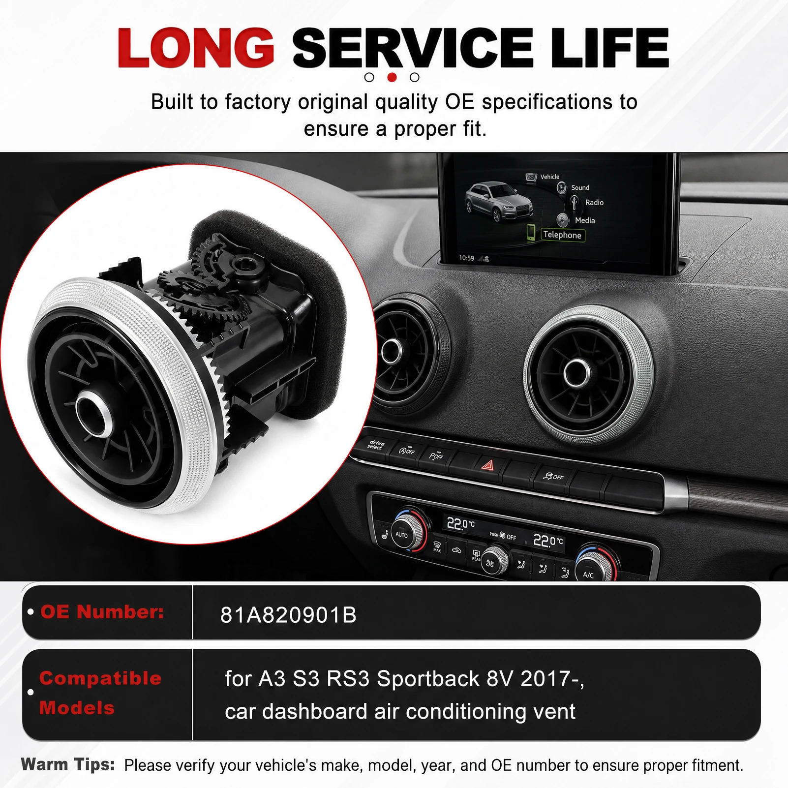 81A820901B Car Dashboard Air Condition Vent For A3 S3 RS3 Sportback 8V 2017-,81A820901B Car Dashboard Air Condition Ven
81A820901B Car Dashboard Air Condition Vent For A3 S3 RS3 Sportback 8V 2017-,81A820901B Car Dashboard Air Condition Ven