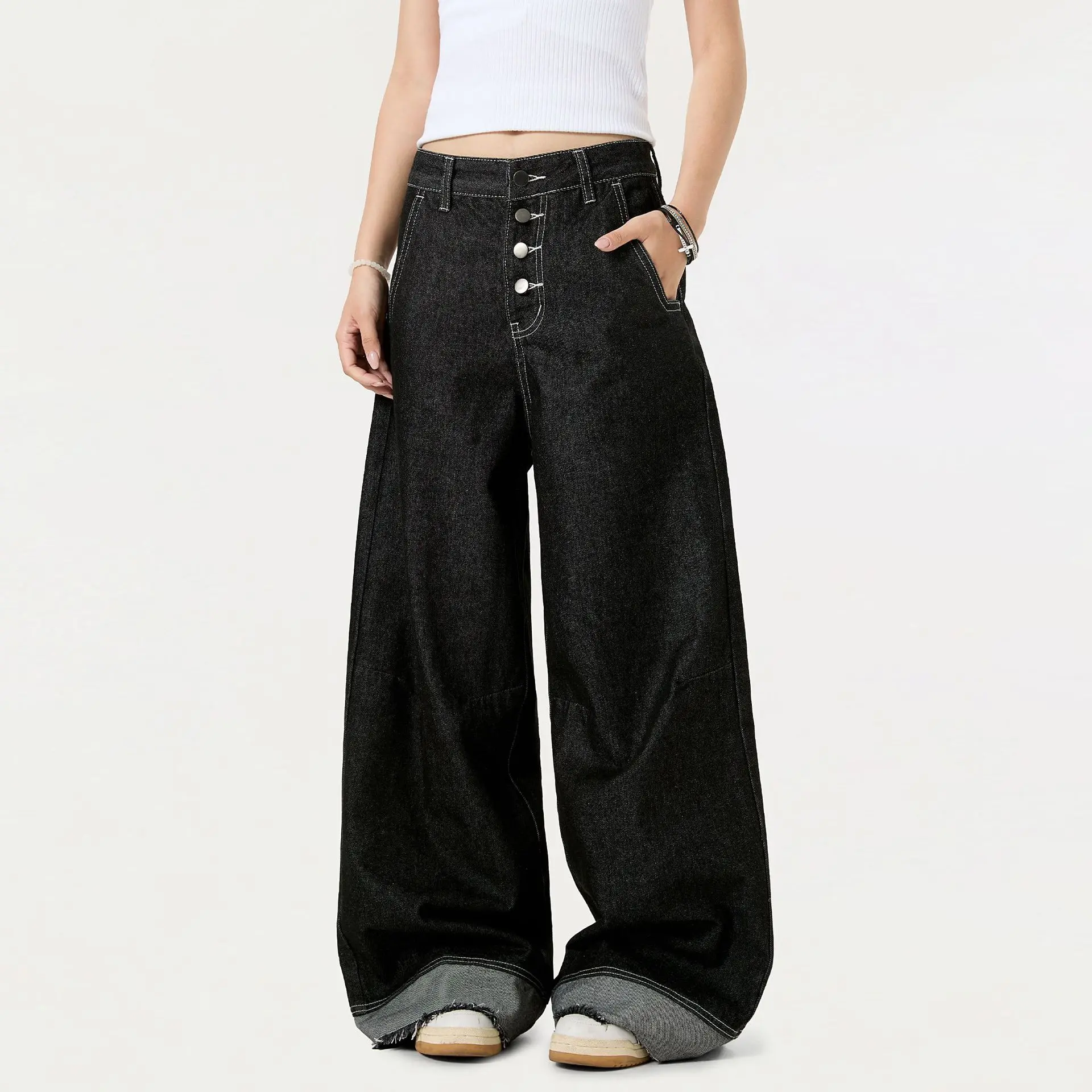 OR FL Women's American Retro Color lashing MAO Bian Design Sense Staraight Jeans Trendy Brand Baggy Wide Leg Pants Trousers Y2k
OR FL Women's American Retro Color lashing MAO Bian Design Sense Staraight Jeans Trendy Brand Baggy Wide Leg Pants Trousers Y2k