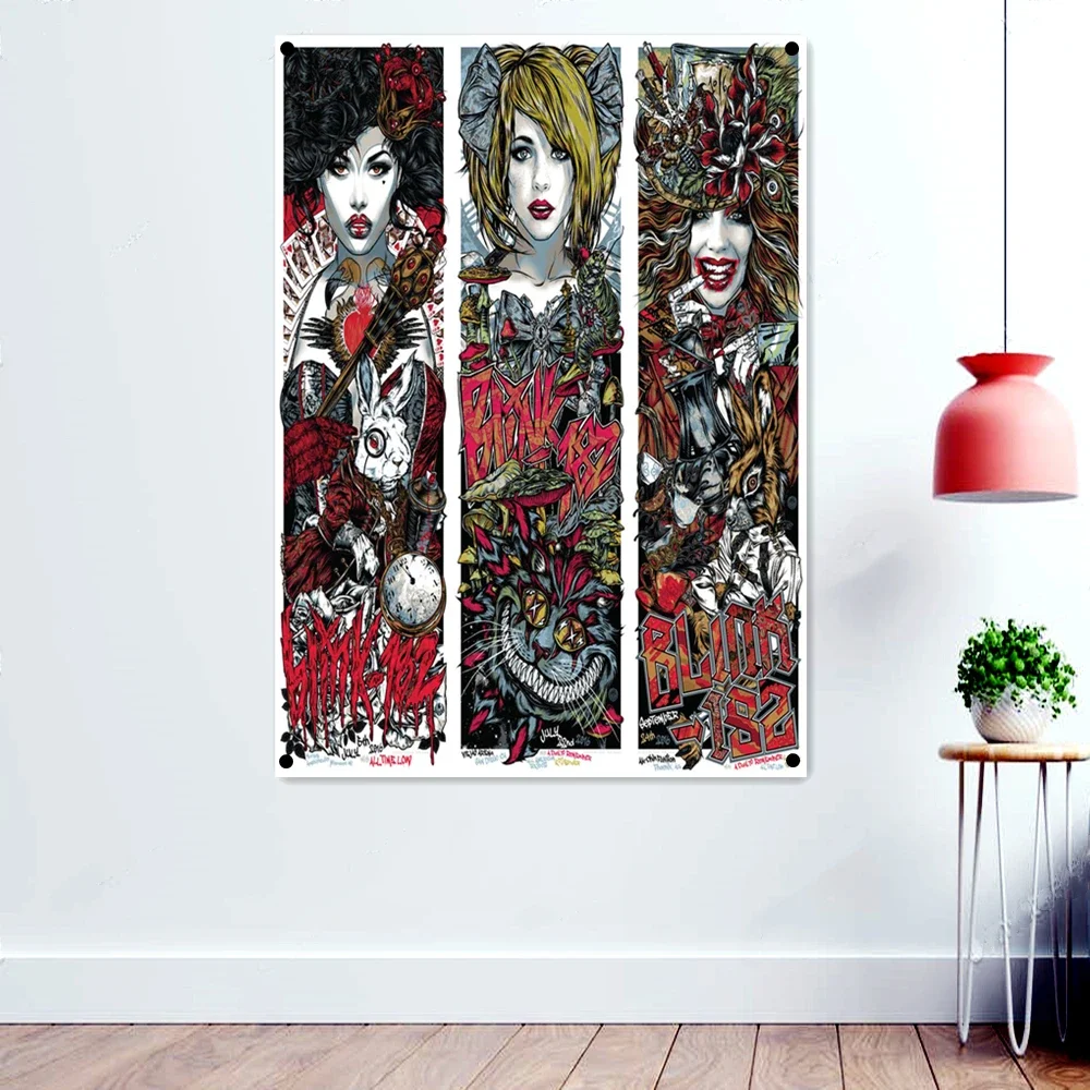 Rock and Roll Flags Wall Sticker Decorative Accessories Dark metal Metal Artist Posters Black Art Banners Wall Hanging Painting
Rock and Roll Flags Wall Sticker Decorative Accessories Dark metal Metal Artist Posters Black Art Banners Wall Hanging Painting
