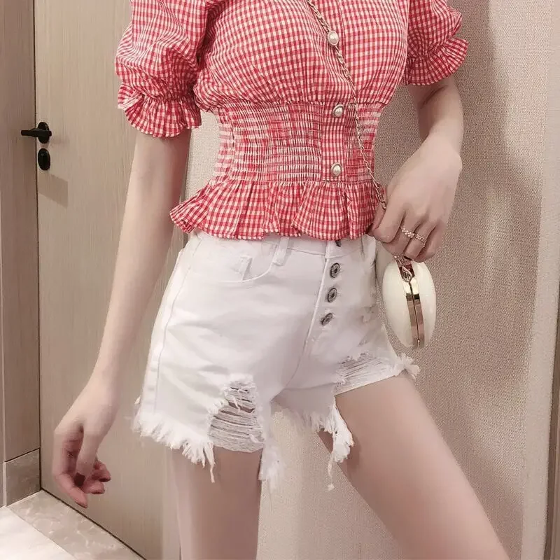 Micro Mini Women's Denim Shorts With Waist Pocket Female Short Jeans Pants Korean Style To Wear Youthful Casual for Summer Jorts
Micro Mini Women's Denim Shorts With Waist Pocket Female Short Jeans Pants Korean Style To Wear Youthful Casual for Summer Jorts