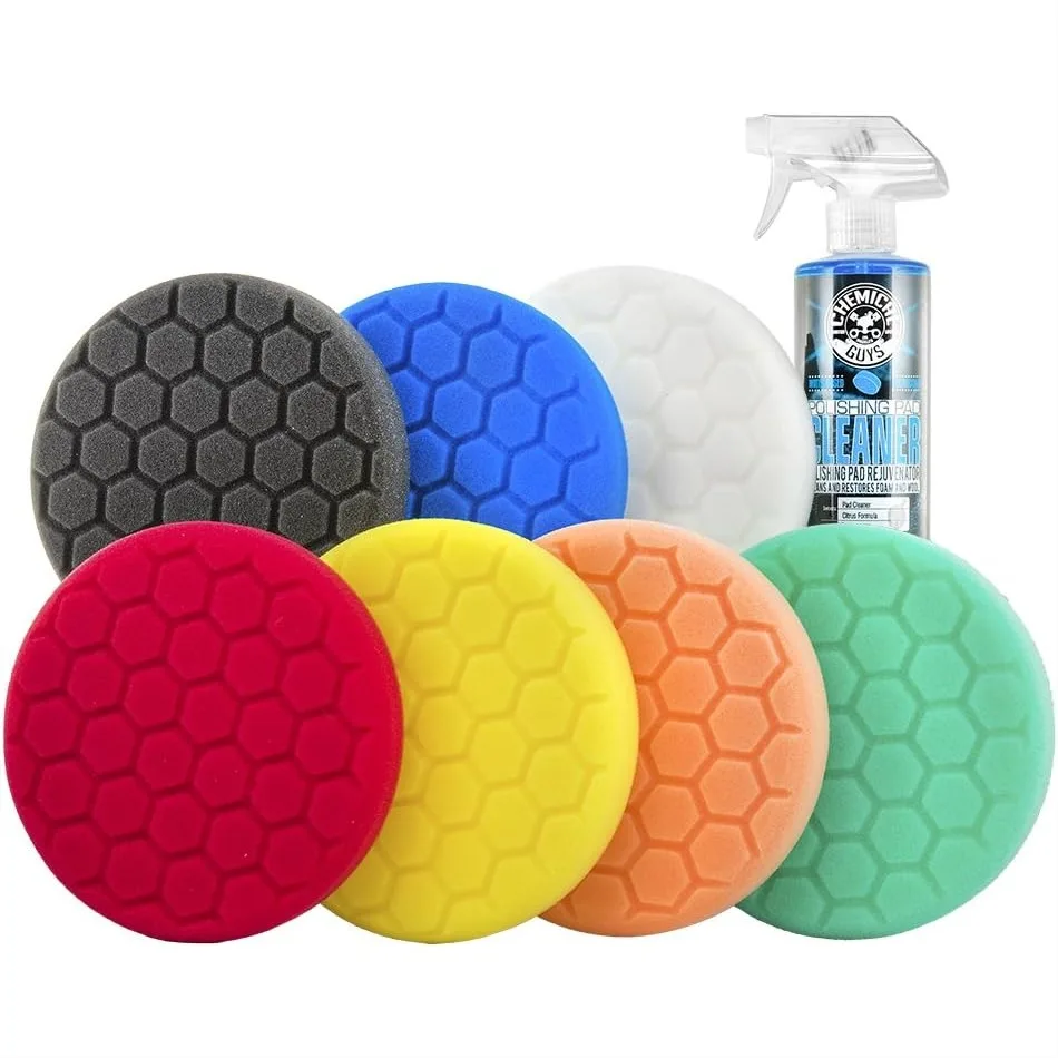 6.5 Inch Buffing Pad Kit for Dual Action & Rotary Polishers, 8 Piece Set with Hook and Loop
6.5 Inch Buffing Pad Kit for Dual Action & Rotary Polishers, 8 Piece Set with Hook and Loop