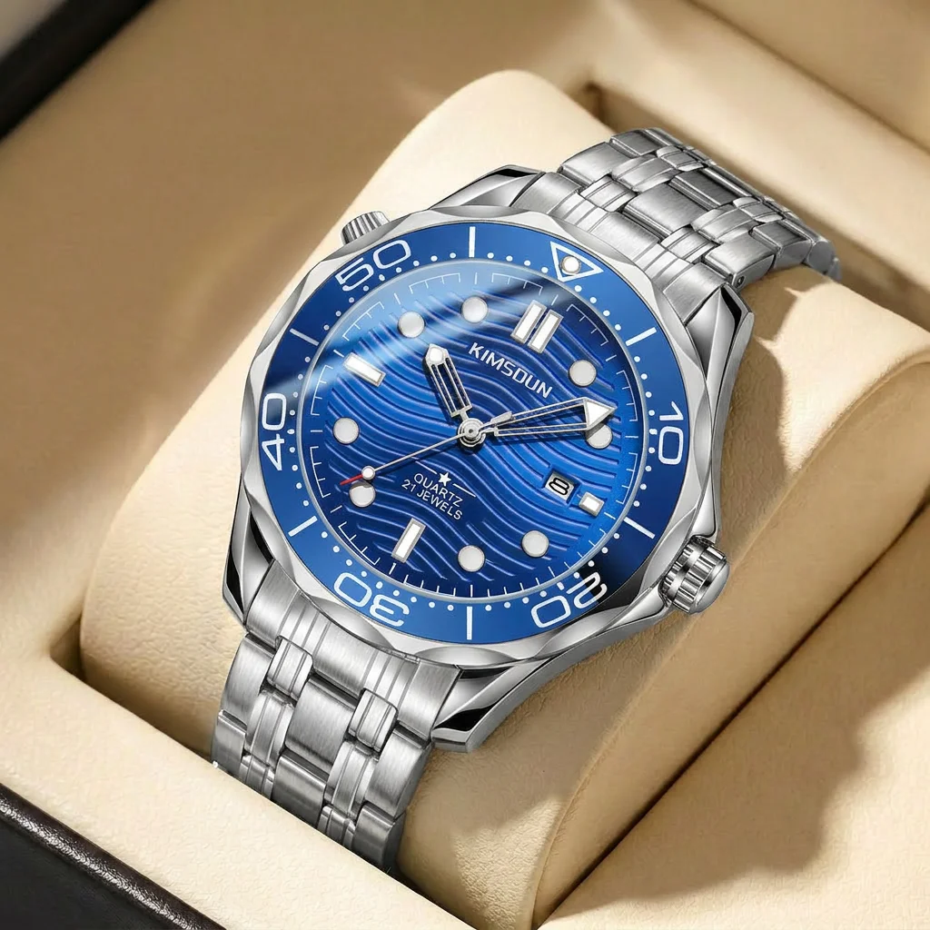 1pcs Men's blue dial alloy strap vintage fashion business chronograph calendar details Quartz Watch for business party holiday
1pcs Men's blue dial alloy strap vintage fashion business chronograph calendar details Quartz Watch for business party holiday