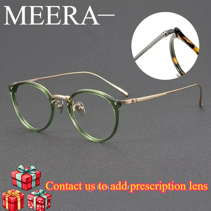 2026 Vintage Acetate Green Frame Titanium Optical Glasses Frame Mirror Arm Carving Custom Spectacles Round Myopia Glasses
2026 Vintage Acetate Green Frame Titanium Optical Glasses Frame Mirror Arm Carving Custom Spectacles Round Myopia Glasses