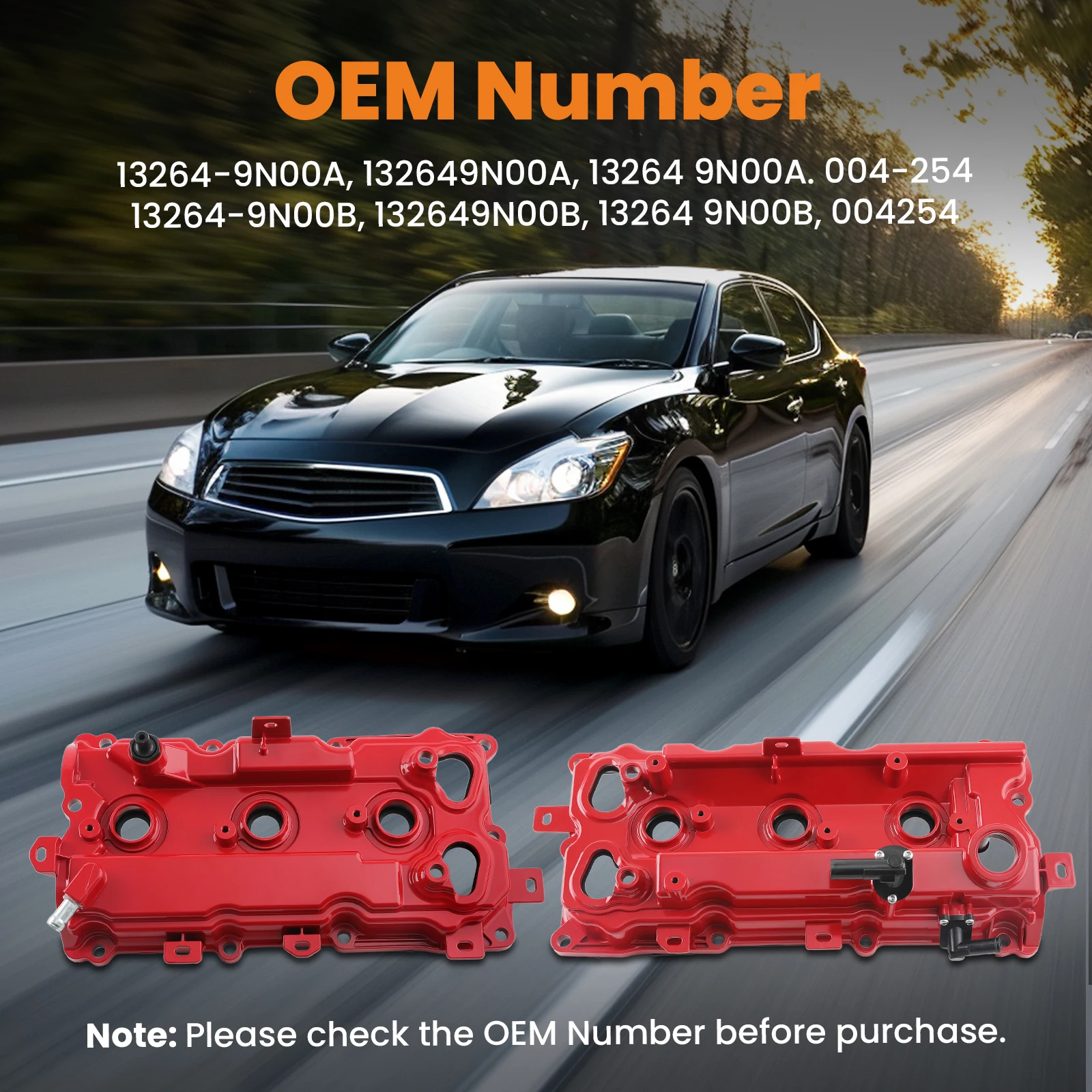 1 Set Valve Cover Gasket for Nissan Maxima 3.5L 2009-2014, 2016-2020 3264-9N00A 13264-9N00B
1 Set Valve Cover Gasket for Nissan Maxima 3.5L 2009-2014, 2016-2020 3264-9N00A 13264-9N00B
