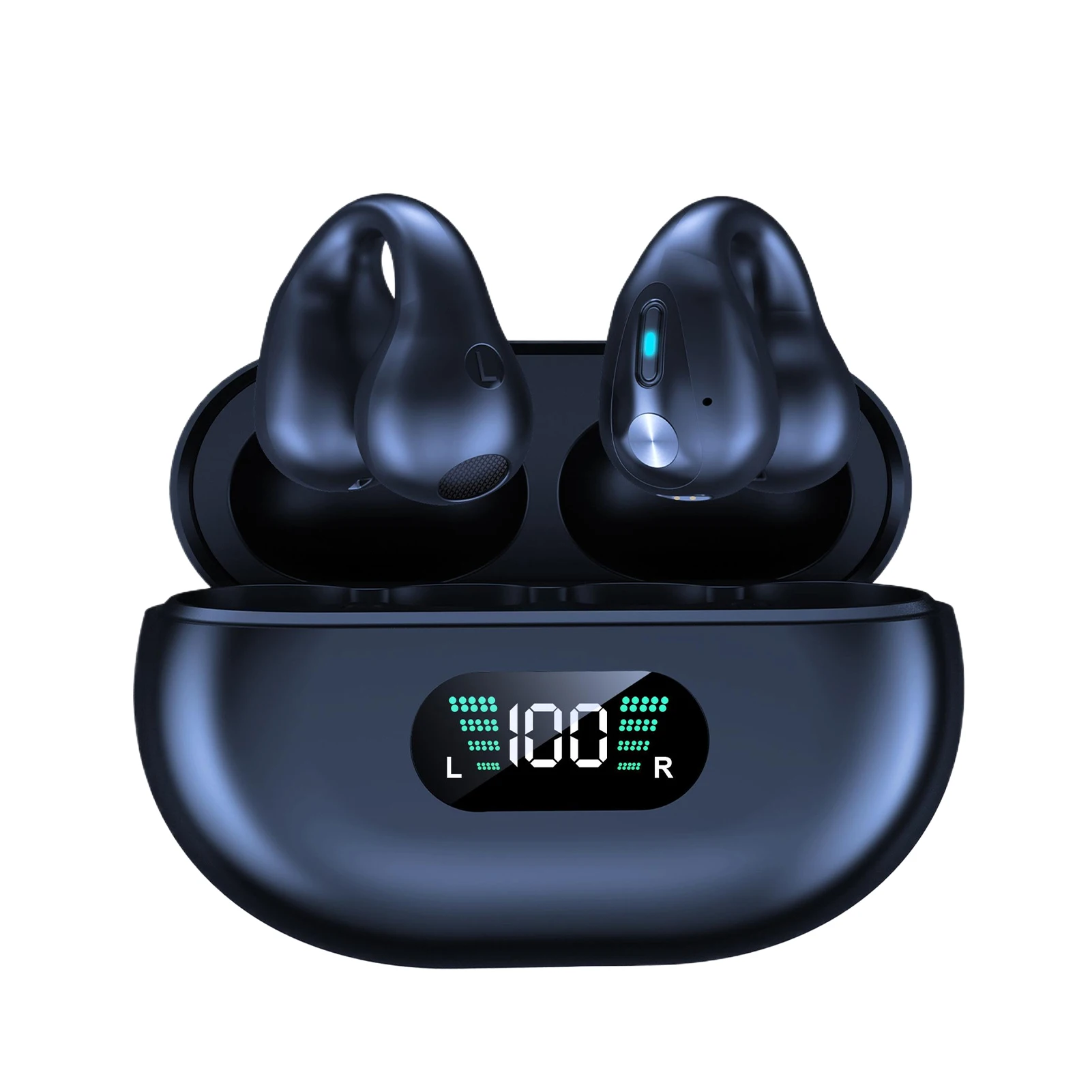 5.3 Bluetooth Беспроводные наушники с костной проводимостью Спортивные наушники с зажимом для ушей Сенсорные светодиодные наушники Уличная гарнитура
5.3 Bluetooth Беспроводные наушники с костной проводимостью Спортивные наушники с зажимом для ушей Сенсорные светодиодные наушники Уличная гарнитура