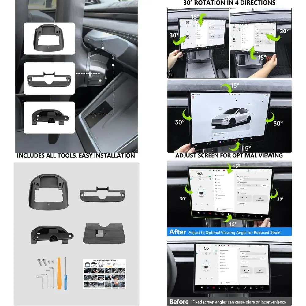 Поворотное крепление для экрана Tesla Model Y Juniper Model 3 Highland 2025 2026, вращающийся держатель экрана, вращающийся экран центральной консоли B
Поворотное крепление для экрана Tesla Model Y Juniper Model 3 Highland 2025 2026, вращающийся держатель экрана, вращающийся экран центральной консоли B