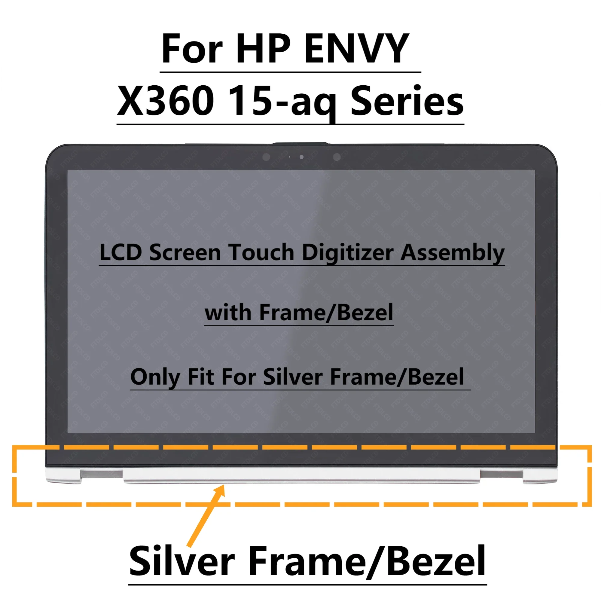 15.6" For HP ENVY x360 15-aq055na 15-aq100na 15-aq118ca 15-aq166nr Touch Glass Digitizer+LCD Display Assembly+Bezel IPS Panel
15.6" For HP ENVY x360 15-aq055na 15-aq100na 15-aq118ca 15-aq166nr Touch Glass Digitizer+LCD Display Assembly+Bezel IPS Panel