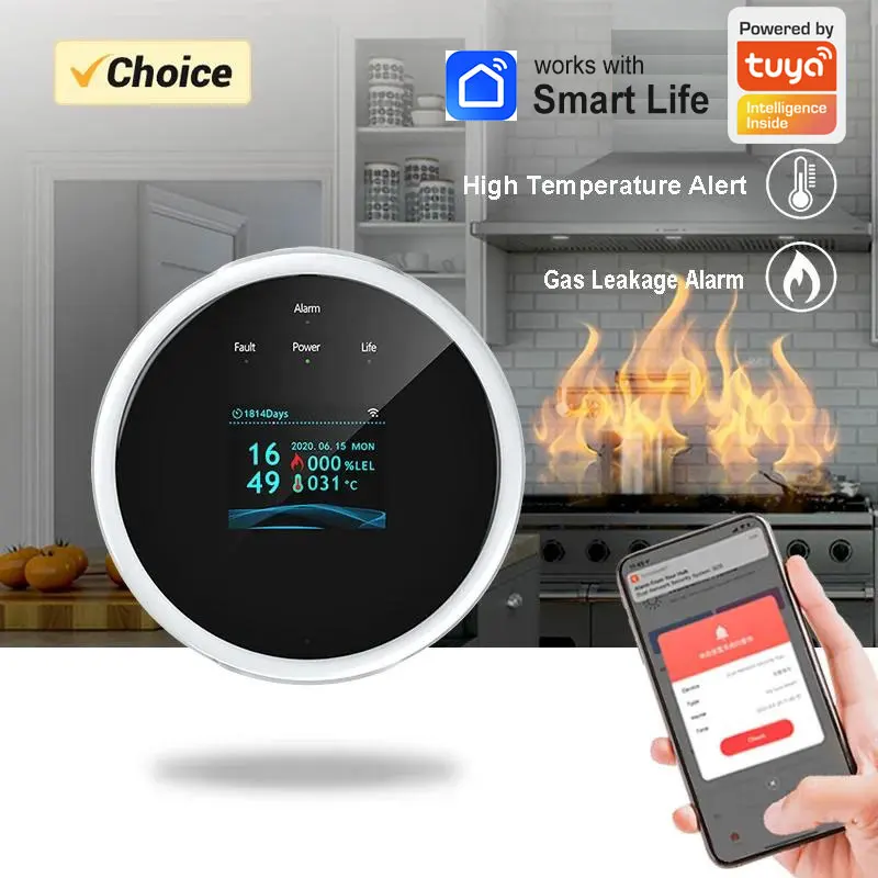 EARYKONG Wireless Natural Gas Sensor Combustible Household Smart LPG Gas Alarm Detector Leakage Sensor Temperature Detectors
EARYKONG Wireless Natural Gas Sensor Combustible Household Smart LPG Gas Alarm Detector Leakage Sensor Temperature Detectors