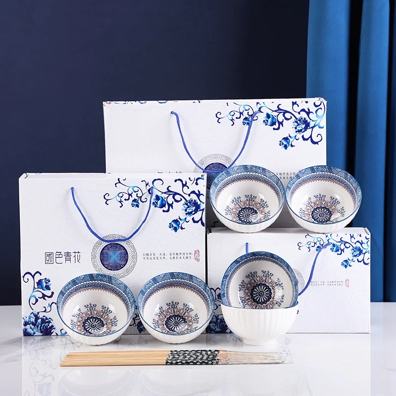 Creative Blue And White Porcelain Bowl Set New Arrival Dinnerware Set for Opening Activities Small Gift Home Use Bowl Set
Creative Blue And White Porcelain Bowl Set New Arrival Dinnerware Set for Opening Activities Small Gift Home Use Bowl Set