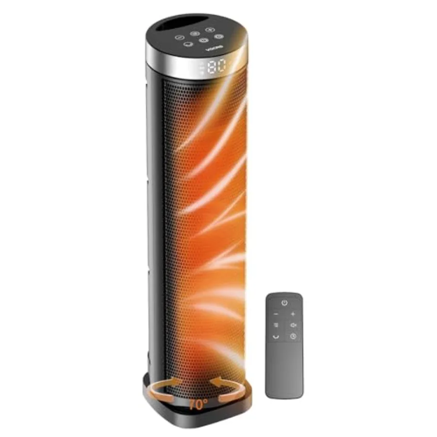 70 Oscillating Tower Electric Heater 24 Inches for Indoor Use with Remote 1500W Quiet PTC Ceramic Heating with Thermostat and 1
70 Oscillating Tower Electric Heater 24 Inches for Indoor Use with Remote 1500W Quiet PTC Ceramic Heating with Thermostat and 1