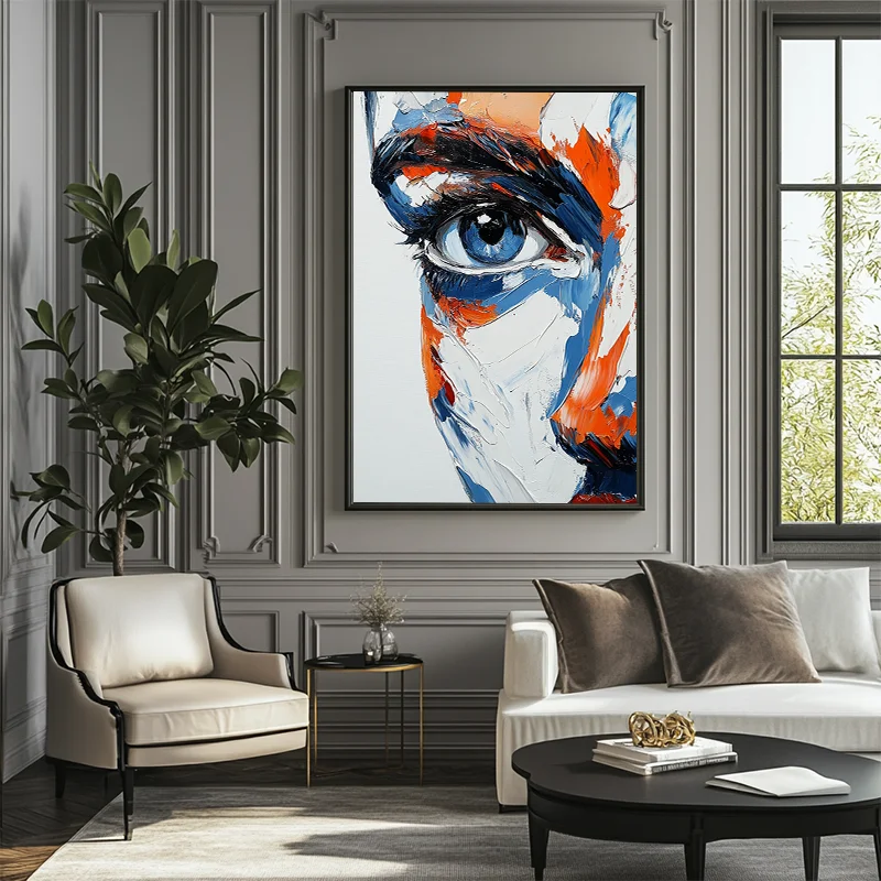 Striking Abstract Expressionist Eye Wall Art Dynamic Blue and Orange Brushstrokes for Modern Home Decorative Painting
Striking Abstract Expressionist Eye Wall Art Dynamic Blue and Orange Brushstrokes for Modern Home Decorative Painting