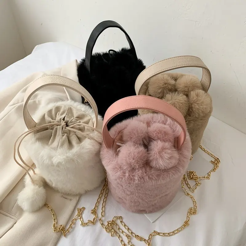 Solid Color Drawstring Mini Bucket Bags For Women Autumn Winter Fashion Chain Crossbody Bag Female Commute All Match Handbags
Solid Color Drawstring Mini Bucket Bags For Women Autumn Winter Fashion Chain Crossbody Bag Female Commute All Match Handbags