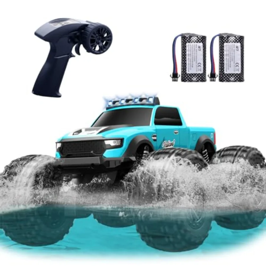 Rock Crawler RC Truck 4x4 Off Road Waterproof 2.4Ghz Amphibious Remote Control Monster Truck with 2 Batteries Dual Motors All T
Rock Crawler RC Truck 4x4 Off Road Waterproof 2.4Ghz Amphibious Remote Control Monster Truck with 2 Batteries Dual Motors All T