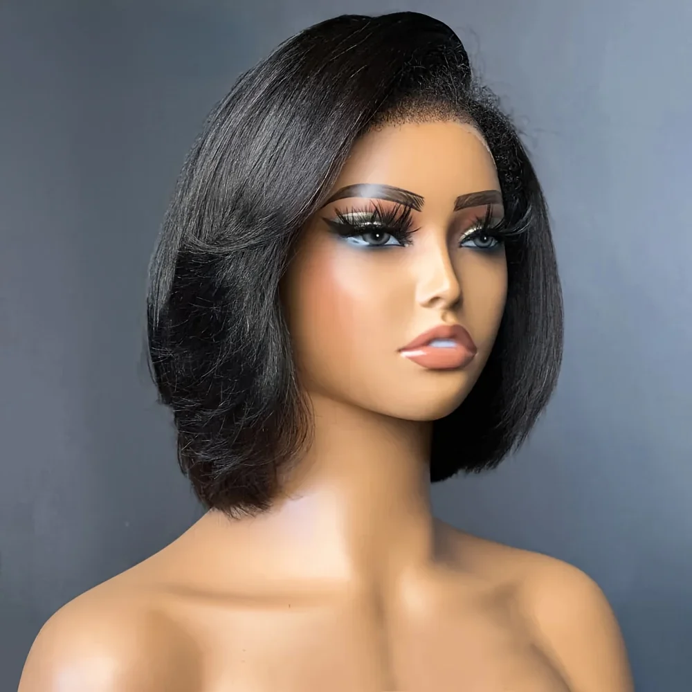 14inch Black Straight 5*5 Lace Front Hair 100% Human Hair Wig 150 Density with Baby Hair Pre-Plucked Soft Hair Wig
14inch Black Straight 5*5 Lace Front Hair 100% Human Hair Wig 150 Density with Baby Hair Pre-Plucked Soft Hair Wig