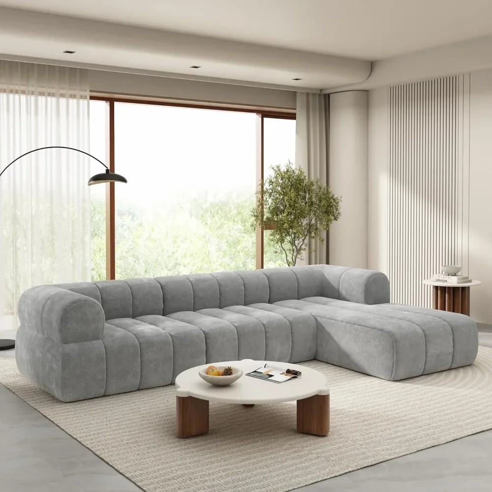 Mania 122" Modular L-Shape Sofa Couch with Chaise Lounge, Modern Sectional Sofa Set for Living Room, Boucle Fabric Upholstered
Mania 122" Modular L-Shape Sofa Couch with Chaise Lounge, Modern Sectional Sofa Set for Living Room, Boucle Fabric Upholstered
