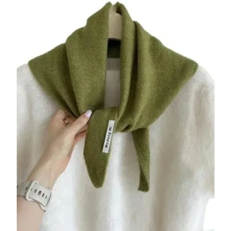 British Korean Style Niche Wool Knitted Triangular Scarf Women Headscarf Knitted Scarf Multi-functional Warm Knitted Scarf
British Korean Style Niche Wool Knitted Triangular Scarf Women Headscarf Knitted Scarf Multi-functional Warm Knitted Scarf