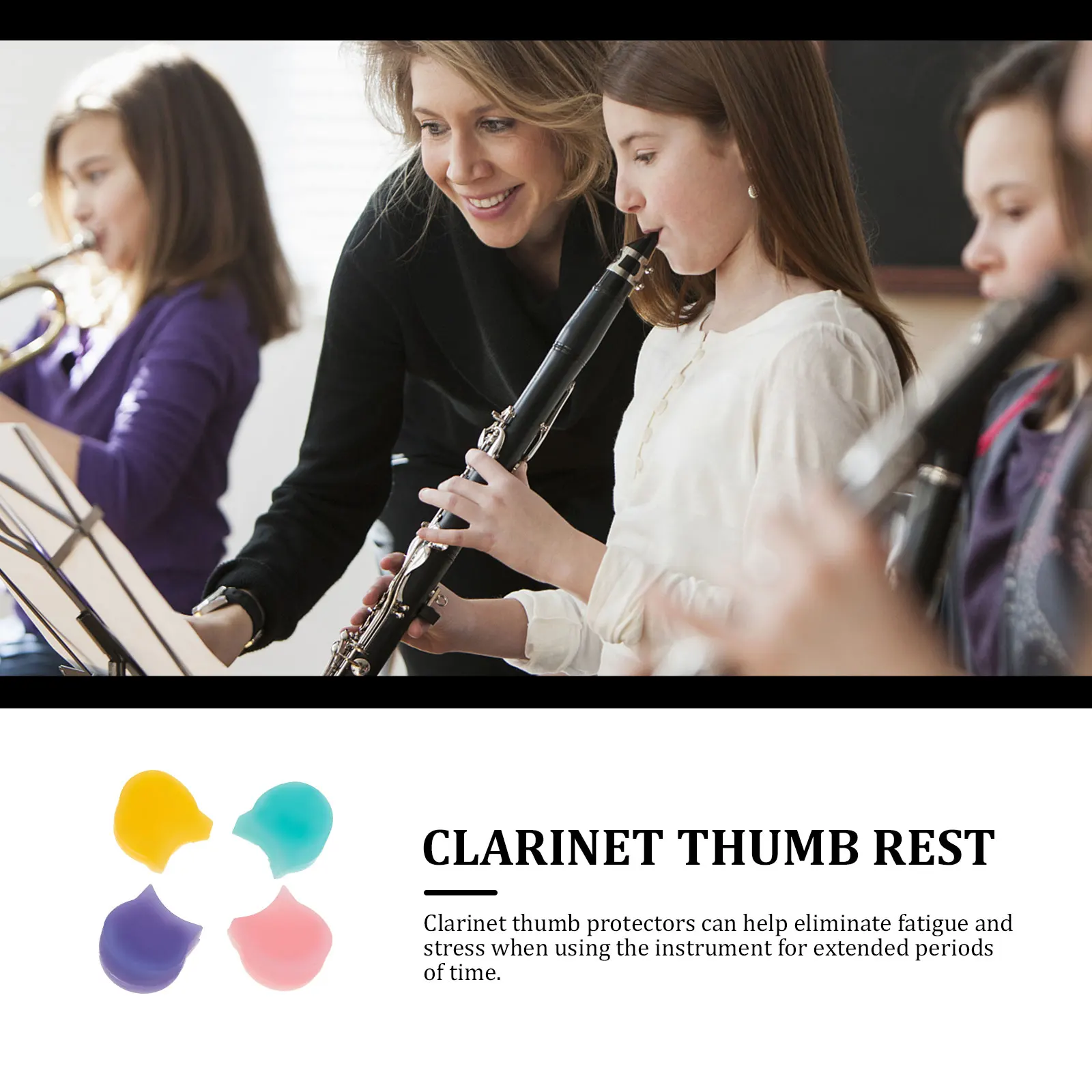 4 Pcs Thumb Protective Sleeve Clarinet Rest Pad Convenient Cushion Finger Silicone for
4 Pcs Thumb Protective Sleeve Clarinet Rest Pad Convenient Cushion Finger Silicone for