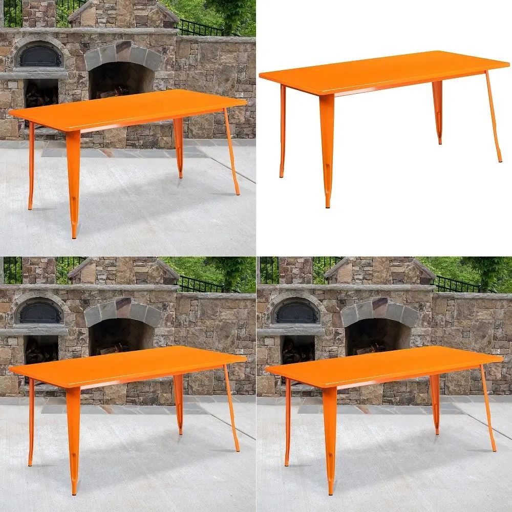 Commercial Grade 31.5 x 63 Rectangular Orange Metal IndoorOutdoor Table
Commercial Grade 31.5 x 63 Rectangular Orange Metal IndoorOutdoor Table