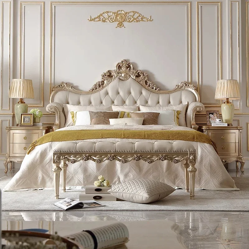 Light Luxury Italian Bed Designer Unique Fashion Aesthetics Modern Bed Sleeping Cream Wind Princess Letto Matrimoniale Furniture
Light Luxury Italian Bed Designer Unique Fashion Aesthetics Modern Bed Sleeping Cream Wind Princess Letto Matrimoniale Furniture
