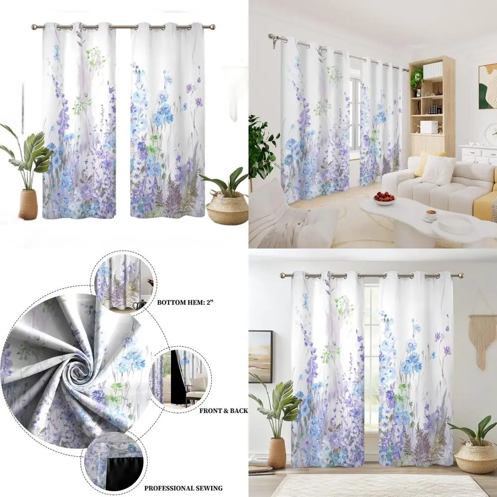 Пурпурно-синие плотные шторы с цветочным принтом, пастельные дикие цветы, термоизолированные шторы для окон спальни, весеннее искусство с цветочным принтом Wi
Пурпурно-синие плотные шторы с цветочным принтом, пастельные дикие цветы, термоизолированные шторы для окон спальни, весеннее искусство с цветочным принтом Wi