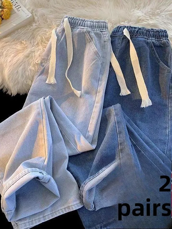 Casual Wear Durable Dirt Resistant Loose Fit New 2025 Autumn Jeans Elastic Waist Straight Leg Long Pants for Work
Casual Wear Durable Dirt Resistant Loose Fit New 2025 Autumn Jeans Elastic Waist Straight Leg Long Pants for Work