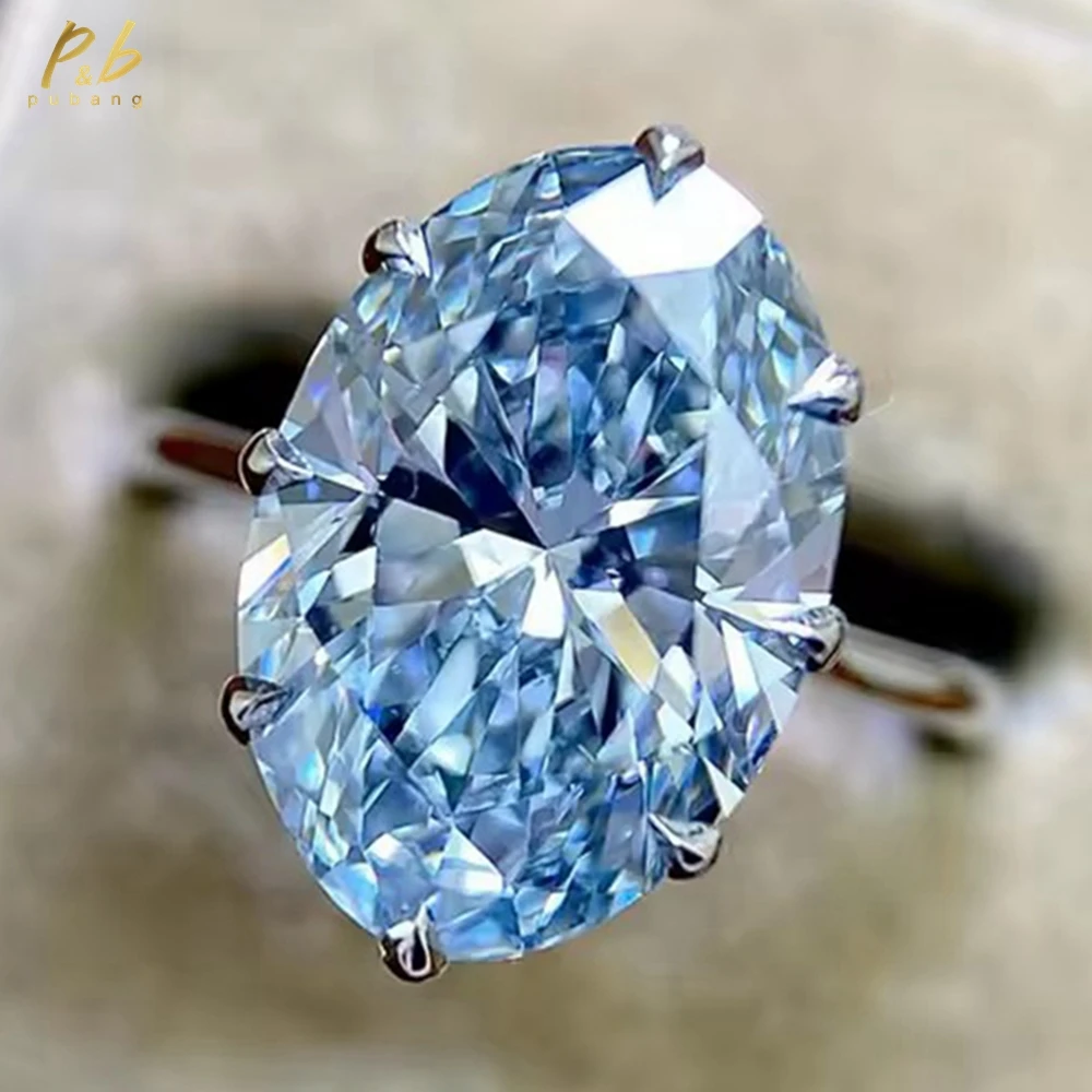 PuBang Sparkling 3EX VVS1 8 Carat Light Blue Moissanite Wedding Engagement Ring Oval Brilliant Cut 14k Yellow Gold Fine Jewelry
PuBang Sparkling 3EX VVS1 8 Carat Light Blue Moissanite Wedding Engagement Ring Oval Brilliant Cut 14k Yellow Gold Fine Jewelry