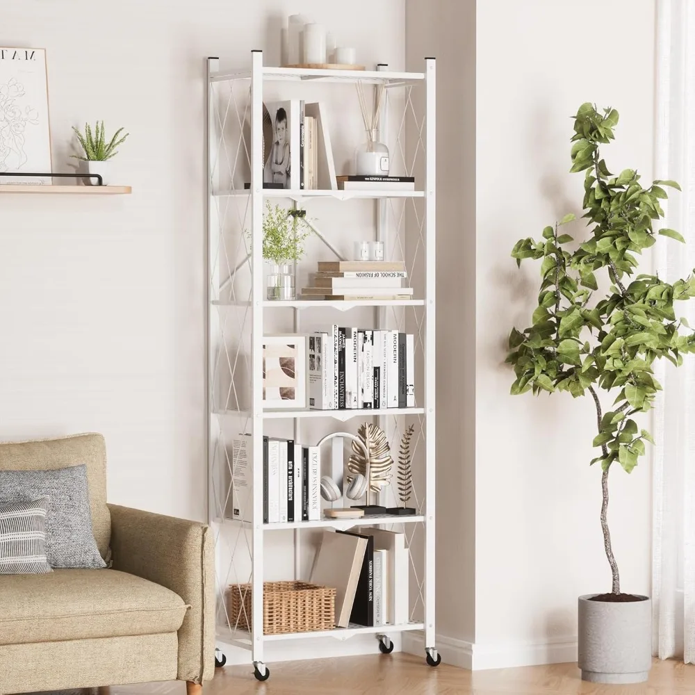 73.6 Inch Folding Bookshelf, 6 Tier Metal Bookcase and Bookshelves, Tall Shelves, Customized
73.6 Inch Folding Bookshelf, 6 Tier Metal Bookcase and Bookshelves, Tall Shelves, Customized
