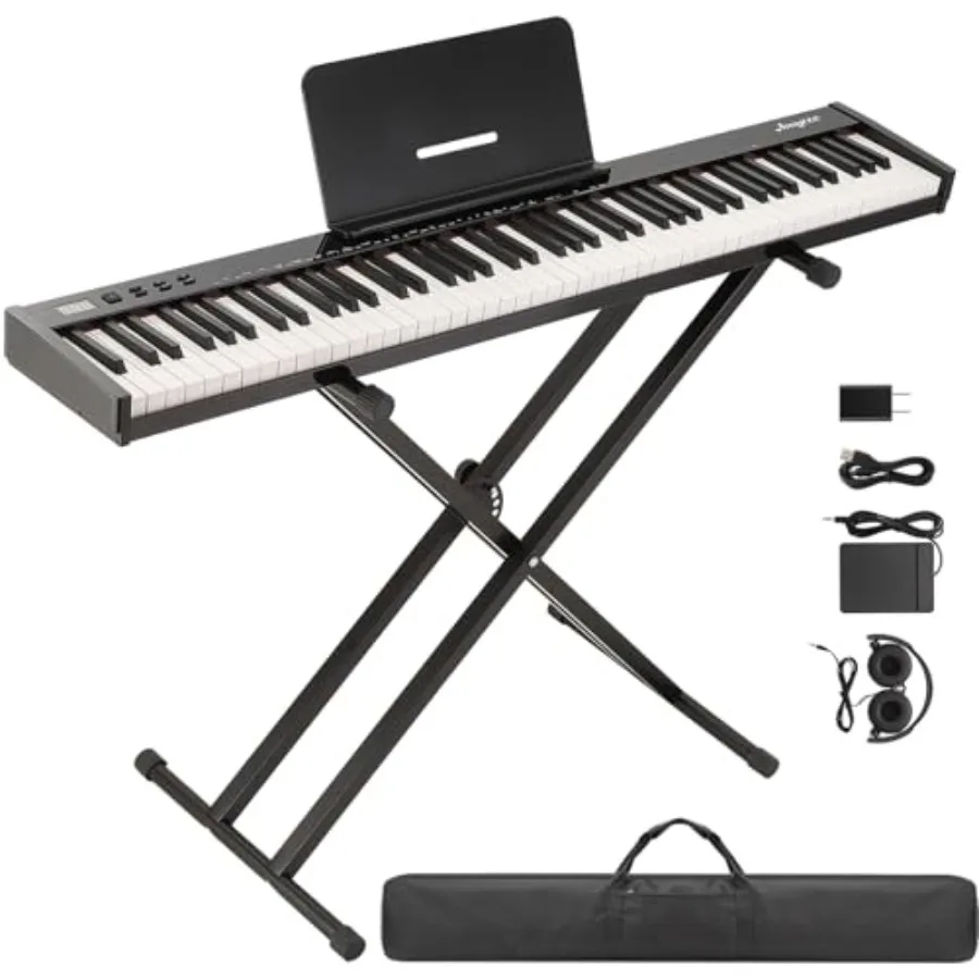 Beginner-friendly 88-key weighted folding digital piano for home practice, black-and-white keys, portable case, sustain pedal,
Beginner-friendly 88-key weighted folding digital piano for home practice, black-and-white keys, portable case, sustain pedal,