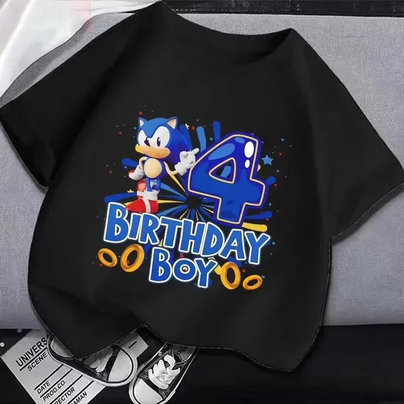 Birthday T Shirt Set Sonics Boys Girls Kawaii Cotton Clothes Cartoon Tops Clothing Short Sleeve Summer Anime Clothes Cute Gifts
Birthday T Shirt Set Sonics Boys Girls Kawaii Cotton Clothes Cartoon Tops Clothing Short Sleeve Summer Anime Clothes Cute Gifts