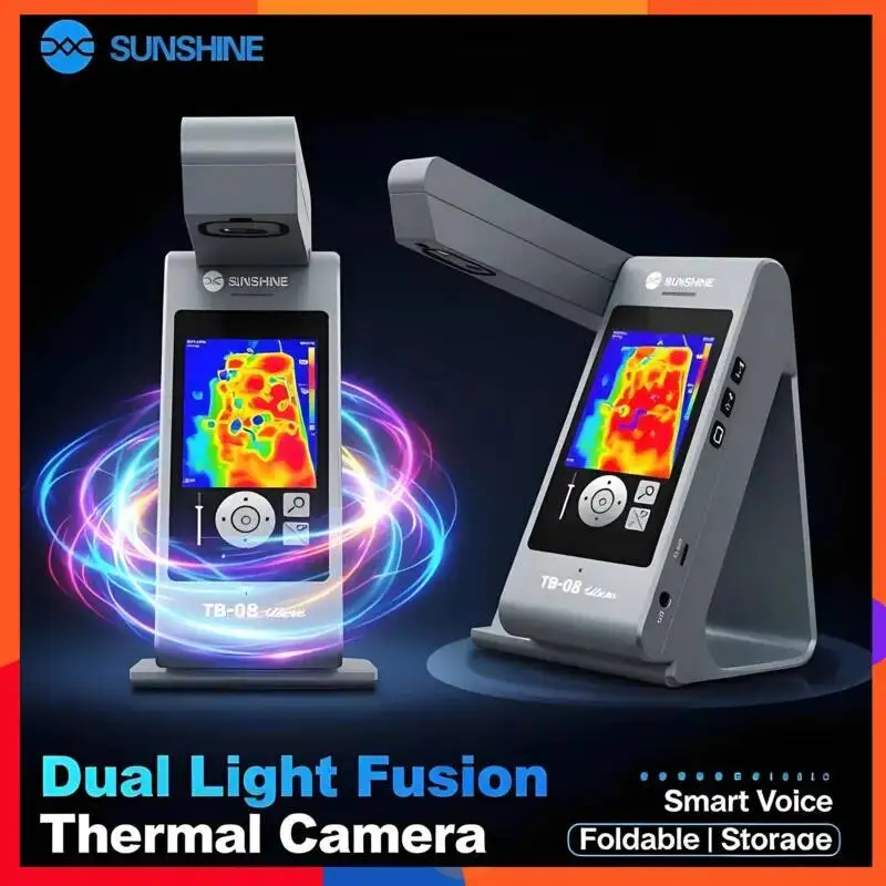SUNSHINE TB-08 Ultra 550°C Temperature Range Dual Fusion Visible Light Thermal for Pad Logic Board Chip Overheat Troubleshooting
SUNSHINE TB-08 Ultra 550°C Temperature Range Dual Fusion Visible Light Thermal for Pad Logic Board Chip Overheat Troubleshooting