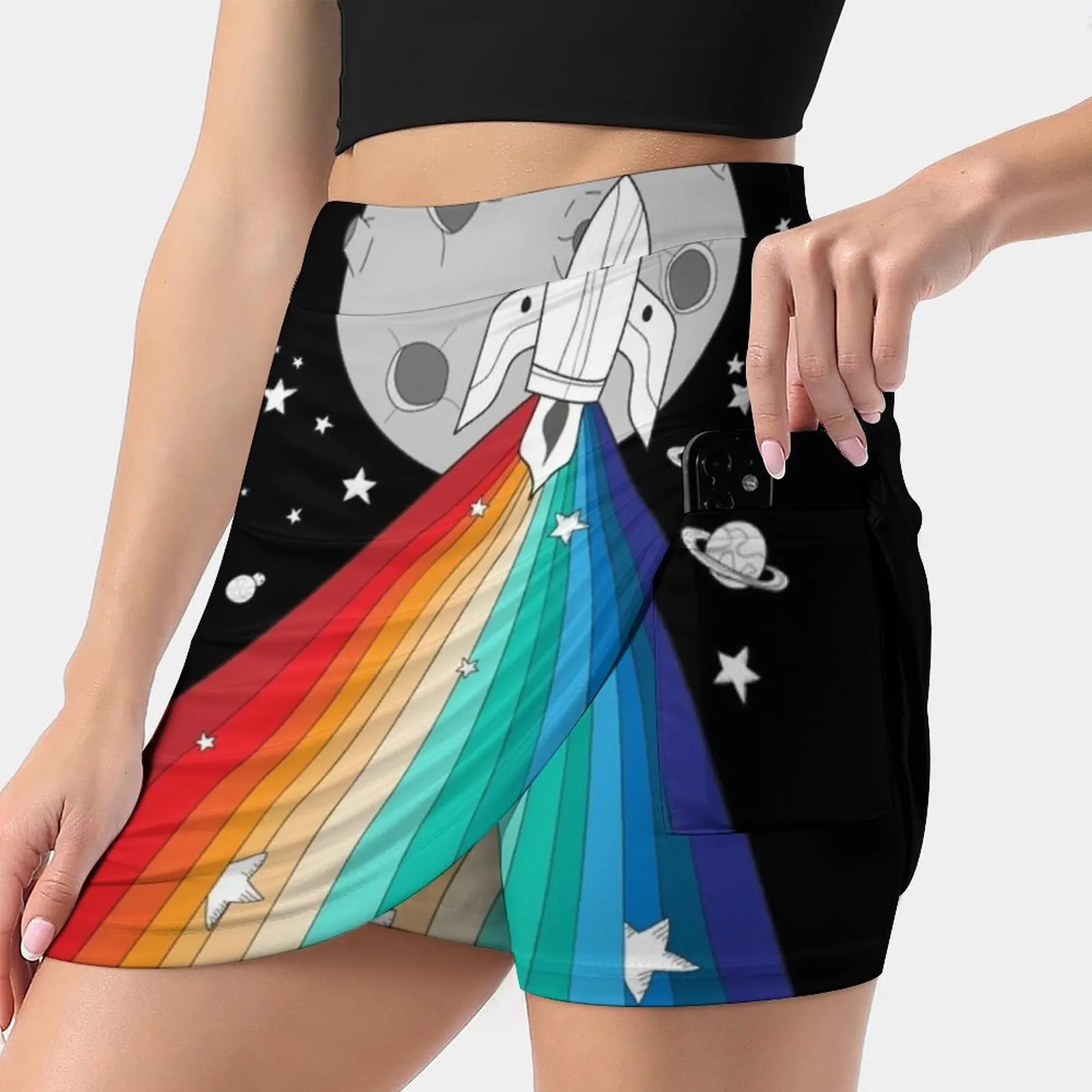 Женская юбка Pride Rocket, юбки в эстетическом стиле, новые модные короткие юбки Rocket Magic Радуга, фестиваль Прайд стоимость Brave Space Explore
Женская юбка Pride Rocket, юбки в эстетическом стиле, новые модные короткие юбки Rocket Magic Радуга, фестиваль Прайд стоимость Brave Space Explore